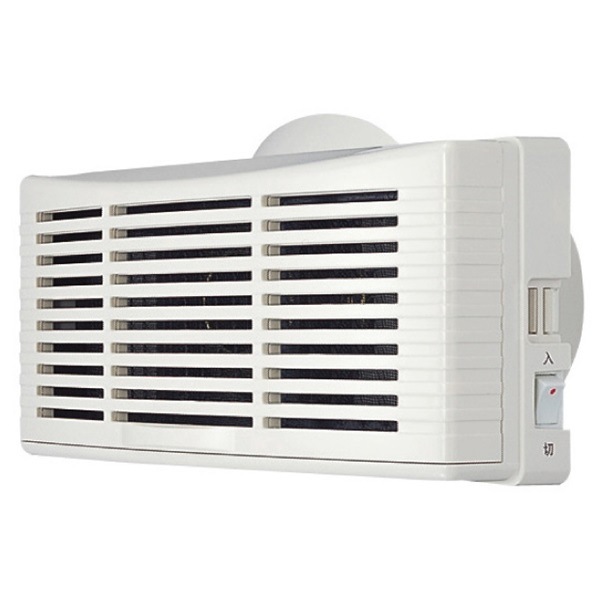 ▲MAX 【VF-Q08E2】 パイプ用給気ファン(壁付け) ワイド＆ロータイプ ON/OFFスイッチ付