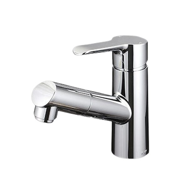 ▲KVK【FSL250DET】シングル混合栓（ｅレバー） めっき 洗面化粧室