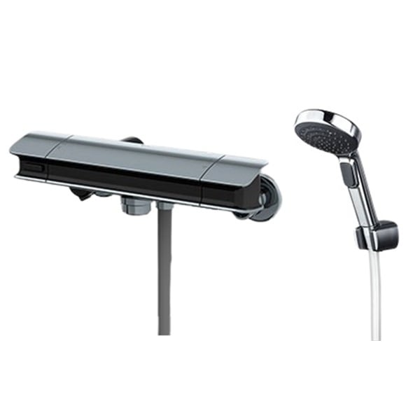 ▲KVK【FTB310KWPFHST】サーモスタット式シャワー 撥水 メッキワイドワンストップシャワー付 浴室