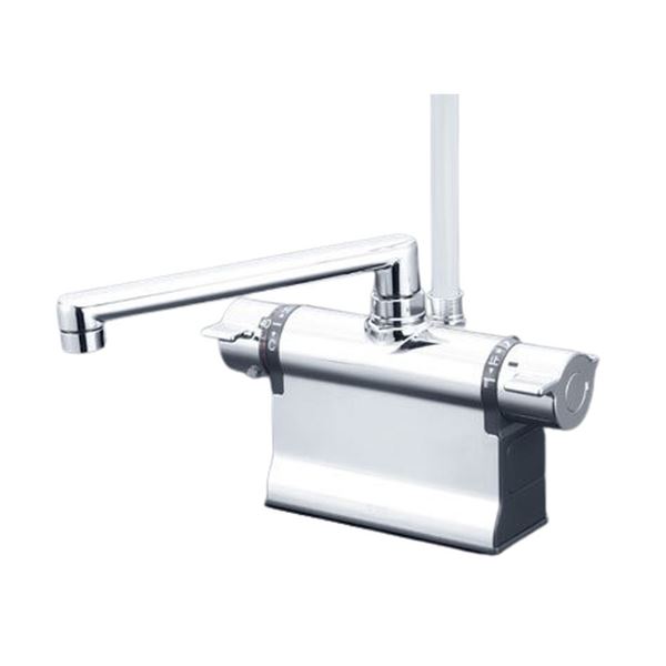 ▲KVK【KF3011ZTMR2】デッキ形サーモスタット式シャワー メッキシャワー付 寒冷地仕様 浴室