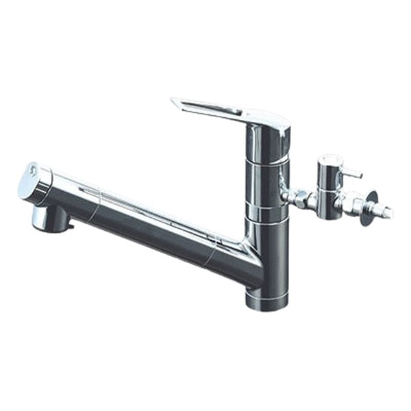 ▲KVK【KM6001EC2TU】浄水器内蔵用シングルシャワー付混合栓 eレバー 分岐止水栓付 キッチン用水栓