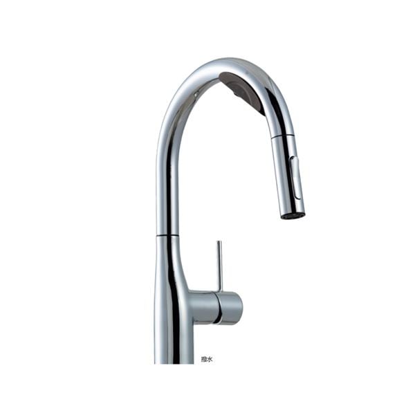 ▲KVK【KM6092ECHS】ビルトイン浄水器用シングルシャワー付混合栓 Wセンサー付 ｅレバー 撥水 キッチン用水栓