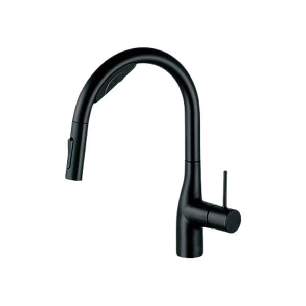 ▲KVK【KM6092SCECM5】ビルトイン浄水器用シングルシャワー付混合栓 Wセンサー付 ｅレバー マットブラック キッチン用水栓
