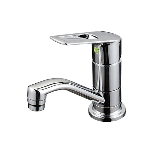 ▲KVK【KM7011UTEC】取付穴兼用型 シングル混合栓 eレバー 洗面用水栓