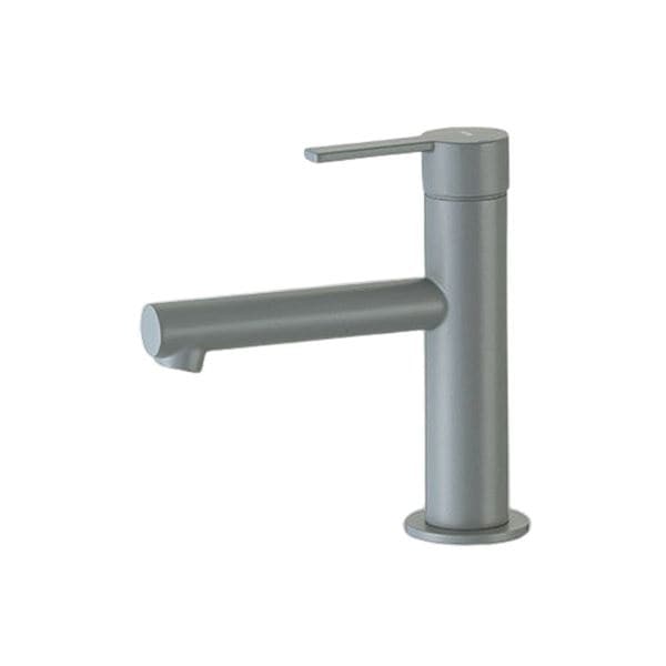 ▲KVK【MSL190DEM6】シングル混合栓 マットグレー ショート 洗面化粧室