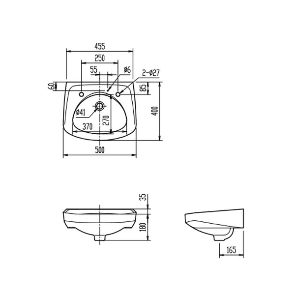♪LIXIL INAX【L-132G】※※※メーカー直送のみ※ そで付小形洗面器 壁付式 BW1ピュアホワイト 洗面器のみ 管理番号：2580