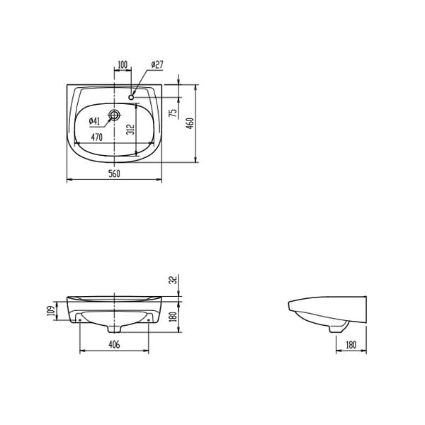 ♪LIXIL INAX【L-176UAN】※※※メーカー直送のみ※ そで無大形洗面器 壁付式 BW1ピュアホワイト 洗面器のみ 管理番号：2580