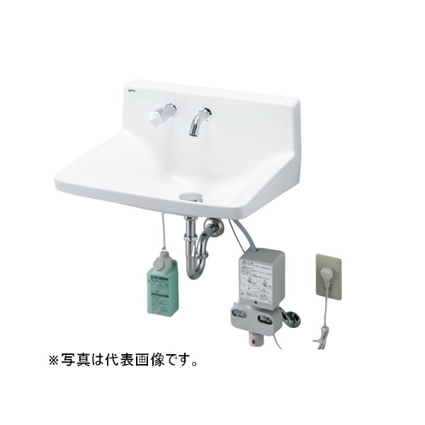 ♪LIXIL INAX【L-A955KM2F】※※※メーカー直送のみ※ ハイバックガード洗面器 Lサイズ 混合水栓アクエナジー 床給水 水石けん手動 管理番号：2580