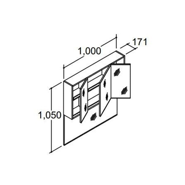 ♪LIXIL INAX【MDCX-1003TX】※※※メーカー直送のみ※ ミラーキャビネット 間口1000mm 管理番号：2640