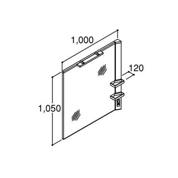♪LIXIL INAX【MGR1-1001XJU-D】※※※メーカー直送のみ※ ミラーキャビネット 間口1000mm 管理番号：2640