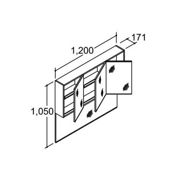 ♪LIXIL INAX【MDCX-1203TX】※※※メーカー直送のみ※ ミラーキャビネット 間口1200mm 管理番号：2640