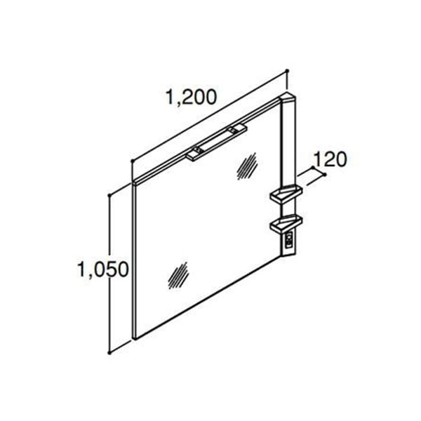 ♪LIXIL INAX【MGR1-1201XJU-D】※※※メーカー直送のみ※ ミラーキャビネット 間口1200mm 管理番号：2640