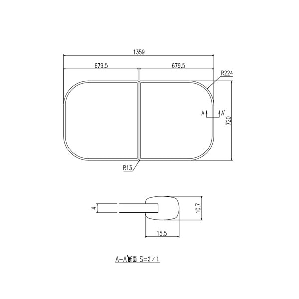 ♪LIXIL INAX【YFK-1475B(4)】※風呂フタ アーバンシリーズ