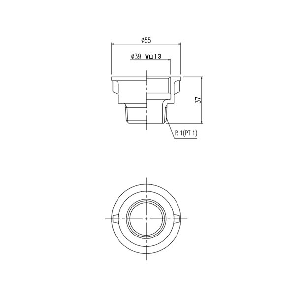 ♪LIXIL INAX【PBF-2A】ゴム栓用直結排水金具 縦引 本体のみ バス 浴室 縦引 本体のみ