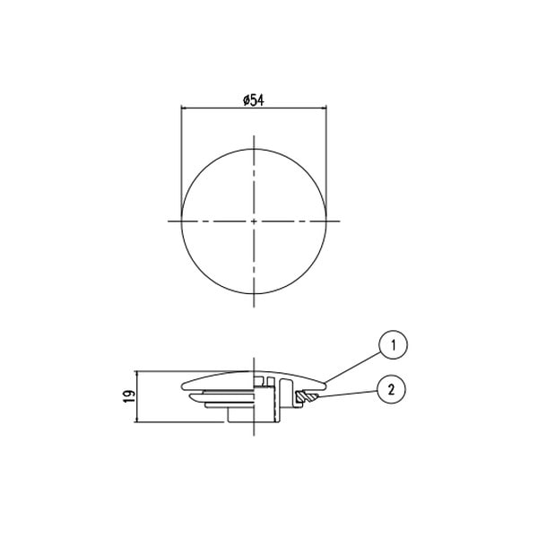 ♪LIXIL INAX【B21-SVLAR2(W)】密閉フタ プッシュワンウェイ式排水金具用部材 