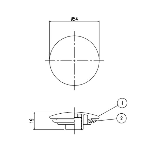 ♪LIXIL INAX【B21-SVLAR2/K】密閉フタ プッシュワンウェイ式排水金具用部材 