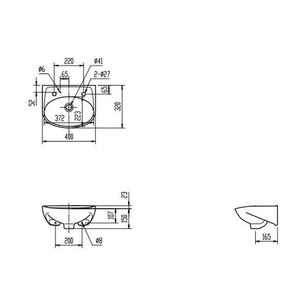♪LIXIL INAX【L-15G】※※※メーカー直送のみ※ 平付大形手洗器 壁付式 手洗器本体のみ ピュアホワイト 管理番号：2640