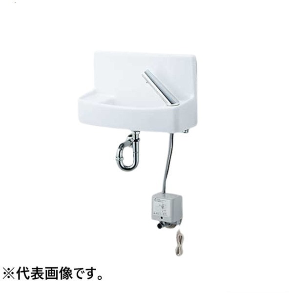 ♪LIXIL INAX【L-A74TA2A】※※※メーカー直送のみ※ 壁付手洗器 自動水栓 100Ｖ 水石けん入れ付 壁給水 床排水 ハイパーキラミック 管理番号：2640