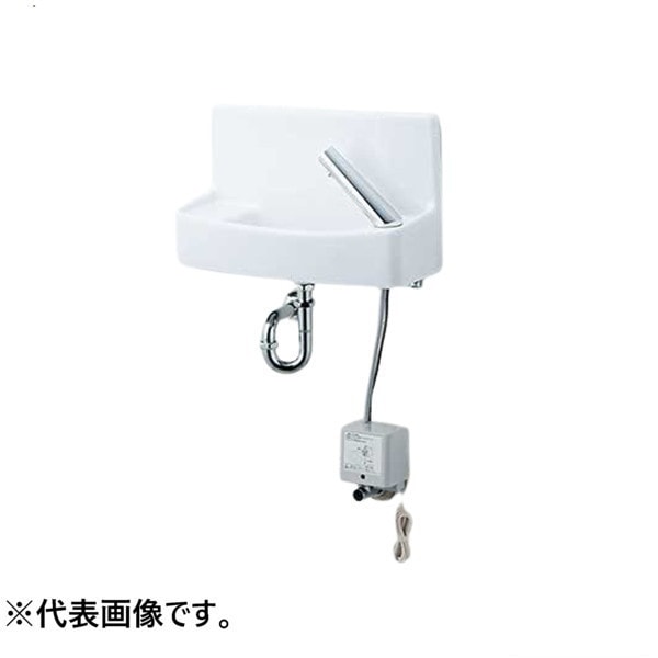 ♪LIXIL INAX【L-A74TA2B】※※※メーカー直送のみ※ 壁付手洗器 自動水栓 100Ｖ 水石けん入れ付 床給排水 ハイパーキラミック 管理番号：2640