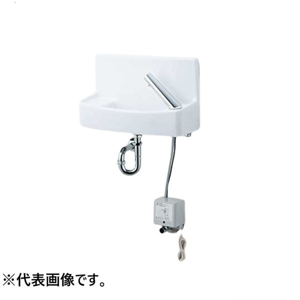 ♪LIXIL INAX【L-A74TW2B】※※※メーカー直送のみ※ 壁付手洗器 温水自動水栓 水石けん入れ付 床給排水 ハイパーキラミック 管理番号：2640