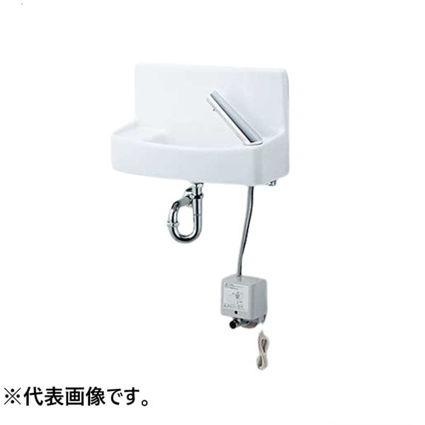 ♪LIXIL INAX【L-A74P2A】※※※メーカー直送のみ※ 壁付手洗器 プッシュ式 水石けん入れ付 壁給水 床排水 ハイパーキラミック 管理番号：2640