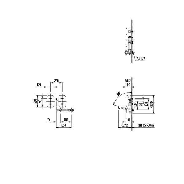 ♪LIXIL INAX【KFC-270SDL/W】ケアサポート水栓付背もたれ シャワートイレ分岐なし W/白