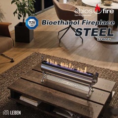 スタンド型バイオエタノール暖炉ebios-fire Steel エビオスファイヤー　スティール　ドイツ製　（2年保証）（stainless_steel）暖房 暖炉 新築祝い 開店祝い プレゼント 贈答