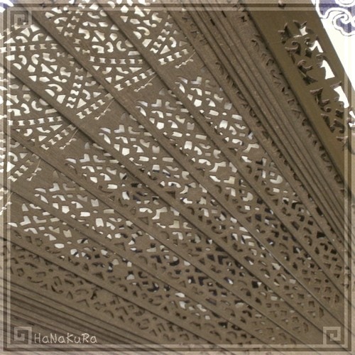 黒檀扇子 烏木扇 親骨彫刻 XS302-20cm | 工芸扇子,白檀、紫檀