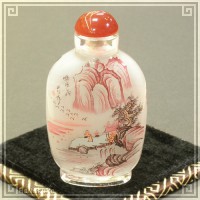 鼻煙壷 鼻煙香 29 秋の風景 内側から手描き 工芸品 鼻煙壺 内絵 ガラス瓶|普通サイズ|鼻煙壷（びえんこ）内絵ガラス瓶