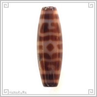 天珠 西蔵 チベット 038-09 蓮師法帽天珠(白透黒)精|蓮師法帽天珠|[雑貨06]西蔵天珠