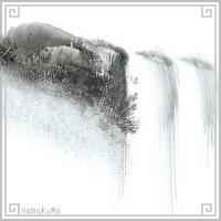 中国 山水画 手描き 中14 手のひらで描いた絵 横長 15×30cm 手掌画 台紙無し 額無し|中サイズ[横長15×30cm]|[書画07]手掌画(てのひら絵)