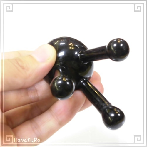 ツボ押し 水牛の角(黒水牛角) EHE452SP 三つ足マッサージ(大玉) 特級品