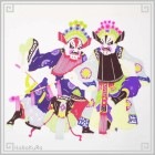 切り絵 剪紙 M102 工芸品 彩色 17×19cm|【サイズ】中(18-25cm)|切り絵(剪紙)