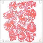 切り絵 剪紙 L101 工芸品 福字十二支 33×26cm|【サイズ】大(25cm以上)|切り絵(剪紙)