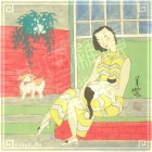 中国 手描き 美人画 L29 女人画 26cm レトロ 手書き絵 台紙付き 額無し|中国美人画26cm|[書画03]中国美人画