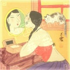 中国 手描き 美人画 L38 女人画 26cm レトロ 手書き絵 台紙付き 額無し|中国美人画26cm|[書画03]中国美人画