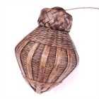 竹細工 竹編み 虫籠C 小物入れ 蓋玉付き|珍しい物、一点もの|骨董セミアンティーク、珍品