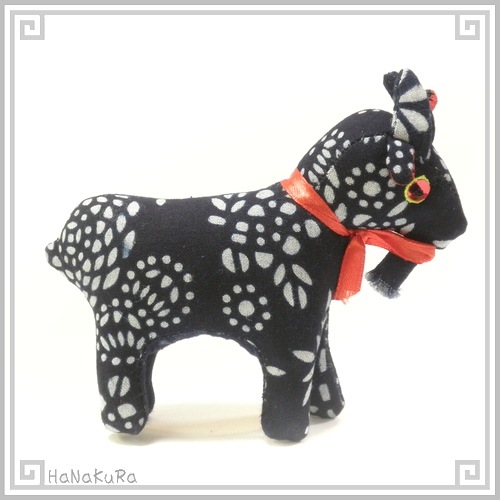 藍染め ぬいぐるみ 干支08 羊(未)ひつじ 十二支 手作り | 藍染め(印花