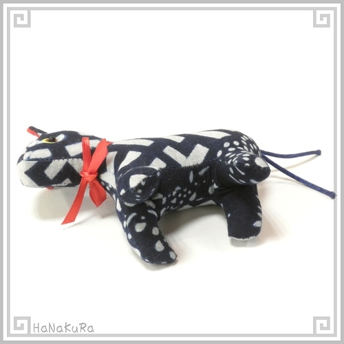 藍染め ぬいぐるみ 干支07 馬(午)うま 十二支 手作り | 藍染め(印花布