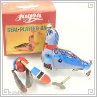 ブリキ ぜんまい おもちゃ 240 オットセイ コレクション 玩具 レトロ|ぜんまい玩具 大|[雑貨02]レトロなブリキおもちゃ