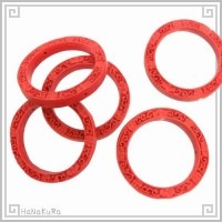 堆朱 人工漆 ビーズ L08 花輪 48-35mm 1個 彫漆 手芸素材 アクセサリ パーツ|05堆朱ビーズ|手芸アクセサリ素材