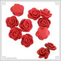 堆朱 人工漆 ビーズ M02 薔薇 バラ 20mm 1個 彫漆 手芸素材 アクセサリ パーツ|05堆朱ビーズ|手芸アクセサリ素材
