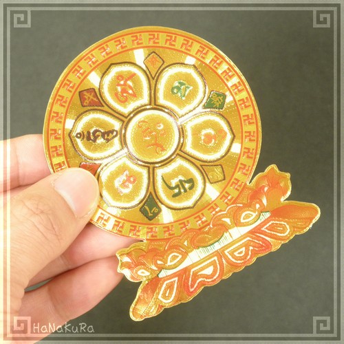 チベット ［真鍮］六字大明呪 六字大明王陀羅尼 梵語 チベット密教