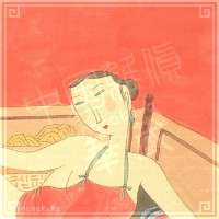 中国 手描き 美人画 L16 女人画 26cm レトロ 手書き絵 台紙付き 額無し|中国美人画26cm|[書画03]中国美人画