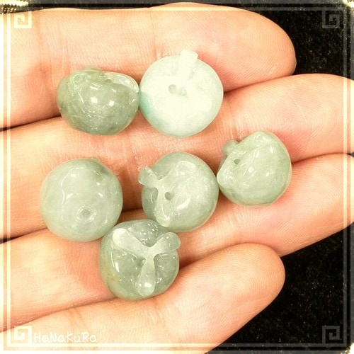 翡翠 ヒスイ ビーズ204 りんご 1個 | 手芸アクセサリ素材,01翡翠ビーズ