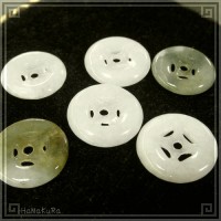 翡翠 ヒスイ ビーズ403 ボタン 1個|01翡翠ビーズ|手芸アクセサリ素材