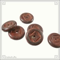 紫檀 天然木 ビーズ401 銭型(大) 1個|02紫檀ビーズ|手芸アクセサリ素材