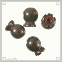 紫檀 天然木 ビーズ104 銭袋(小) 1個|02紫檀ビーズ|手芸アクセサリ素材