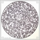 切り絵 剪紙 L104 工芸品 百蝶図[黒] 直径29cm|【サイズ】大(25cm以上)|切り絵(剪紙)