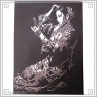 切り絵 剪紙 L112 工芸品 髪飾[白抜] 黒色部分31×23cm|【サイズ】大(25cm以上)|切り絵(剪紙)
